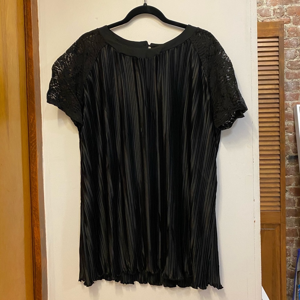 Black silk top